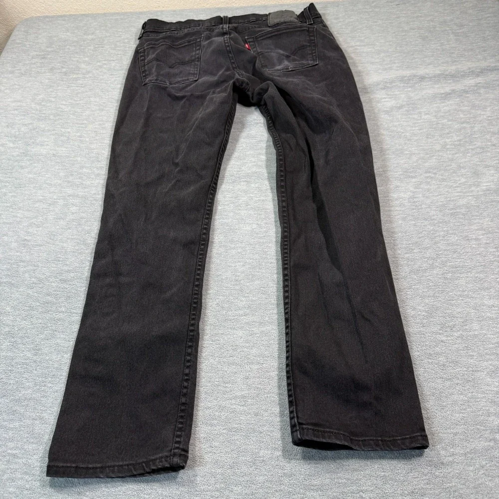 Levis 511 Jeans Mens 34x30 Black Straight Stretch Medium Wash Mid Rise Denim‎